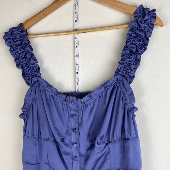 Free People Scorpio Shine Midi Dress Size Large Blue Lilac - Picture 8 of 14